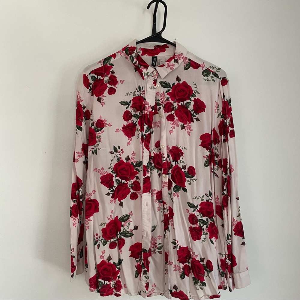 H&M Divided - Women’s Floral Button Down
